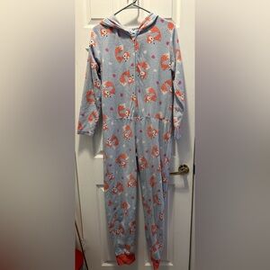 Pj Couture hooded adult small fox onesie